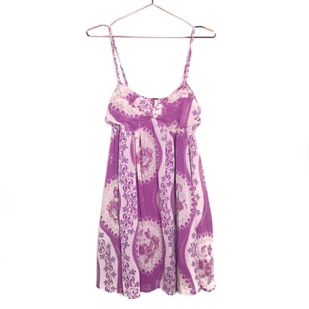 Free People Floral Empire Waist Sleeveless Dress